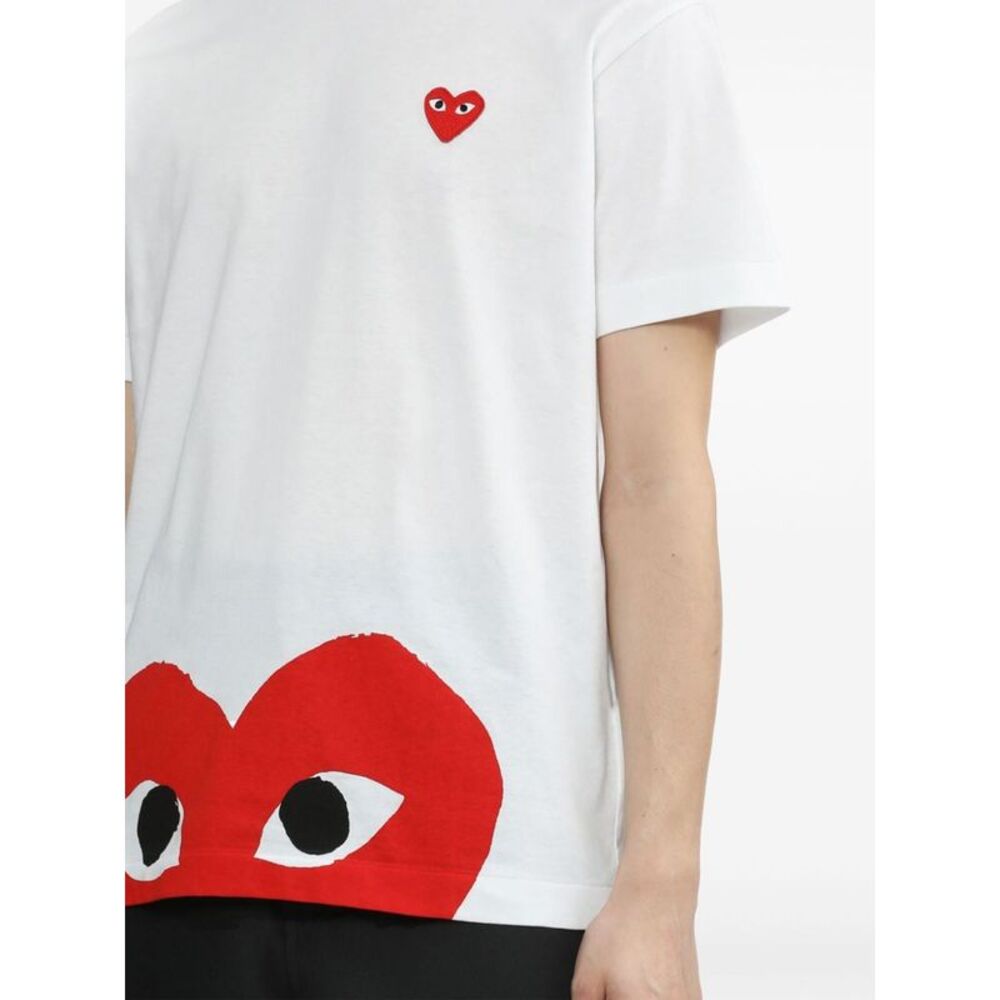 Comme Des Garçons Play Women Cotton T-Shirt - Picture 2 of 6